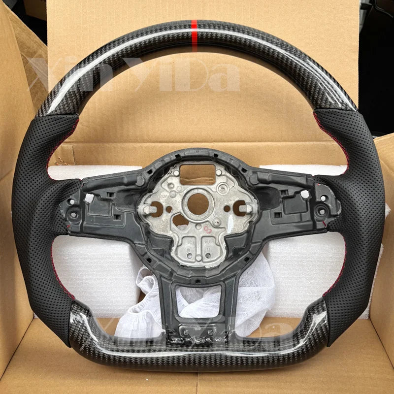 Eal Carbon Fiber Steering Wheel Leather Alcantara for Volkswagen Golf 7 7.5 GTI GTD GTE R 2013-2020 Polo GTI Tiguan Passat DSG