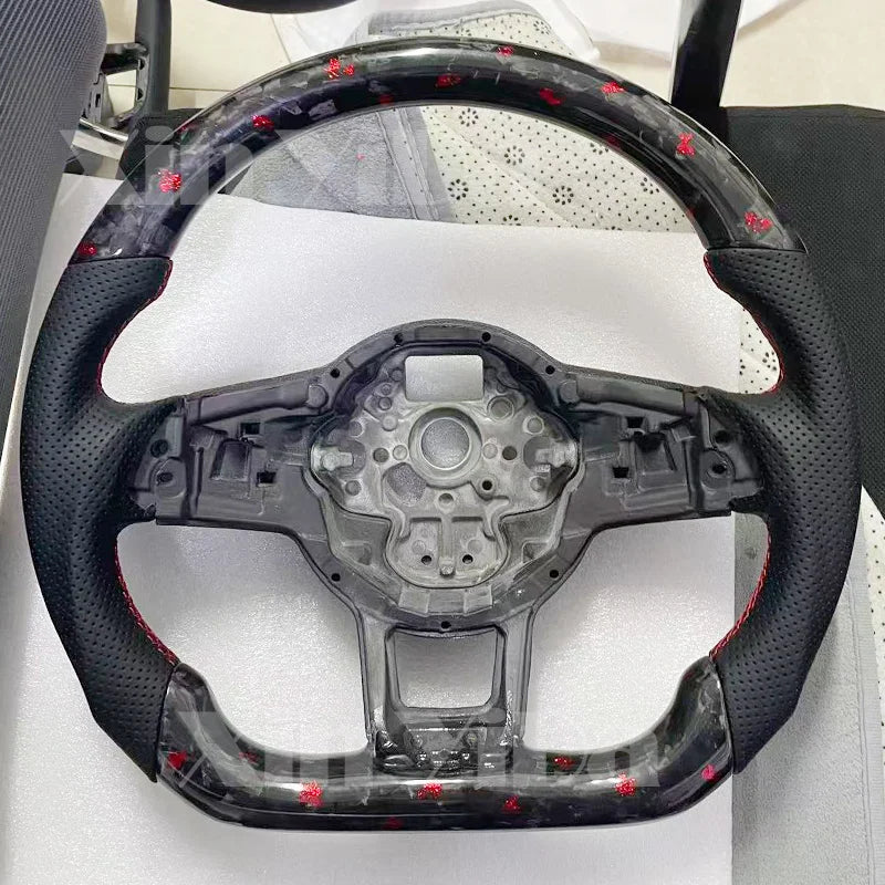 Eal Carbon Fiber Steering Wheel Leather Alcantara for Volkswagen Golf 7 7.5 GTI GTD GTE R 2013-2020 Polo GTI Tiguan Passat DSG