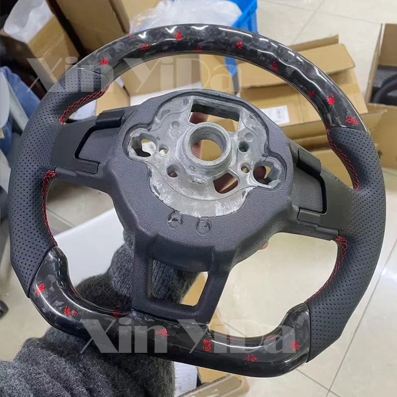 Eal Carbon Fiber Steering Wheel Leather Alcantara for Volkswagen Golf 7 7.5 GTI GTD GTE R 2013-2020 Polo GTI Tiguan Passat DSG